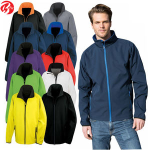 Veste Softshell à manches longues pour hommes, confortable, chaude, coupe-vent, imperméable, avec col montant, nouveauté - Product Image 2