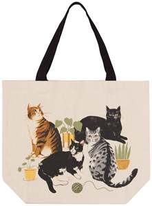 Bolsa de compras de lona con logotipo impreso personalizado, regalo de embalaje de algodón PP reutilizable de tamaño mediano de leopardo de dibujos animados Simple a la moda - Product Image 2