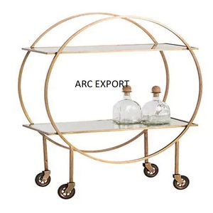 Formes d'arrondis Métal en laiton de luxe avec support en or Étagères décoratives modernes Étagères de rangement antiques fantaisie à prix raisonnable - Product Image 6