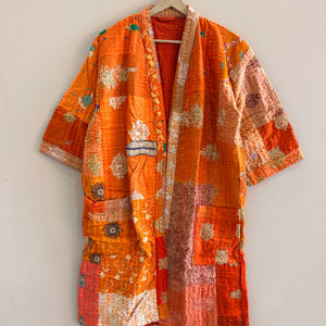 Robe kimono vintage Banjara Kantha matelassée, veste longue, manteau - Product Image 1