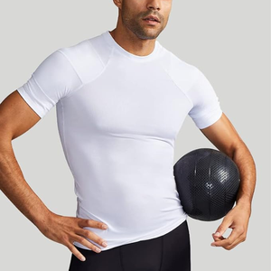 Camiseta de entrenamiento de manga corta Camiseta de entrenamiento Top de secado rápido Baselayer Athletic Shapewear Camisas de compresión para hombre - Product Image 5