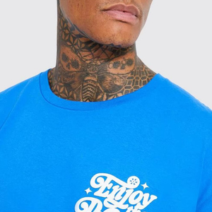 Camiseta de color sólido de peso pesado para hombre de alta calidad 100% algodón personalizable impreso ropa de calle de Punto más pesado - Product Image 2