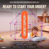 Kit de construction de fort en blocs ABS 168 pièces, jouet STEM, cadeau pour filles, lumineux, pour jeu en intérieur, vente en gros
