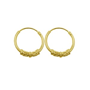 Bali 1.2X10 orecchini a cerchio avvolto 2 paia di diamanti placcati in rodio perla geometrica oro rosa stile religioso per la festa di nozze - Product Image 1