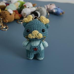 Handmade Creative Twelve Small Animals Plush Key Chains Exquisitely Crocheted Yarn Weavers Series of Zodiac Creatures - Product Image 6