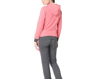 High Quality Winter Hooded Women Tracksuits Printed Casual Solid Polyester Cotton Customized Logo Running Outdoor Jogging <b>Set</b> - Product Image 4