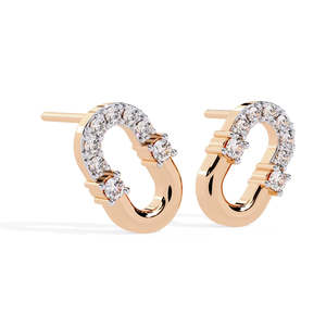 ต่างหูเพชรทรงสี่เหลี่ยมแบบเรียบหรูจาก ATYANTA JEWELS - Product Image 3