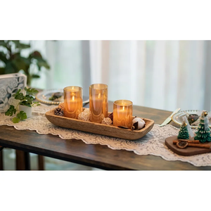 Decorative Wooden Dough Bowl Hand-Carved Long Wood Bowl for Farmhouse Home Decor Table top decorative items - Product Image 3