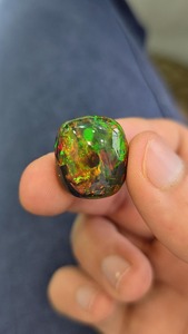 Cabujón natural de ópalo negro etíope. Pieza de primera calidad. 15,88 Cts Total. Calidad de clase mundial Opal Cabochon - Product Image 3