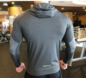 Nouveau design Sweat-shirt à capuche en tissu tricoté pour homme Motif uni Pull à capuche Coupe ajustée Logo avant personnalisé - Product Image 4