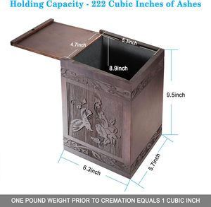 <b>Urns</b> <b>for</b> Human <b>Ashes</b> Adult Male Female <b>Wooden</b> Hummingbird <b>Urns</b> Box and Casket <b>for</b> <b>Ashes</b> Men Women Child - Product Image 6