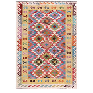 พรมกิลิมไมมาณา อัฟกานิสถาน ขนาด 241 x 170 ซม. พรมและชุดพรมแบบดั้งเดิมของชาวอัฟกัน - Product Image 1