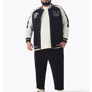 Veste universitaire pour hommes brodée de haute qualité Patch personnalisé Logo hiver col montant toile tissu tailles américaines - Product Image 2