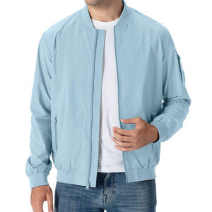 2024 chaqueta de bombardero de invierno de estilo callejero Unisex de alta calidad de punto con cremallera ligera logotipo personalizado bordado bolsillo servicio OEM - Product Image 3