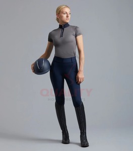 Camiseta de Equitación para Mujer, Tejido Elástico, Absorbente de Humedad, Elegante, Atlética, Transpirable, de Alto Rendimiento - Product Image 5