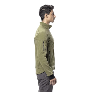 Vente en gros de vestes mode de rue personnalisées pour hommes, manteau d'hiver Sherpa de couleur unie à manches longues et fermeture éclair, tissu en toile polaire - Product Image 6