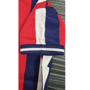 Polo rayé pour enfant 100% coton, fabrication ODM, tissu jersey 140g, style décontracté chic, manches courtes avec bordure et col - Product Image 3