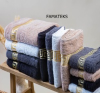 Serviettes de bain en coton turc doux Super absorbant de haute qualité, bordure aztèque personnalisée, serviettes de bain de luxe, Textile de maison