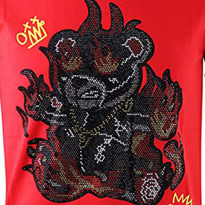 T-shirts à strass à séchage rapide 100% coton T-shirts à strass 270 GSM T-shirts à strass - Product Image 5