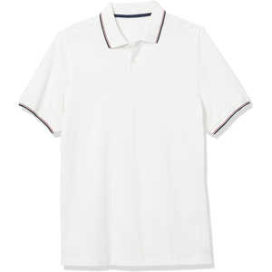 Chemise décontractée sportive pour homme, tricotée unie, écologique, avec logo imprimé par transfert thermique, boutonnée, manches courtes - Product Image 1