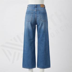 Pantalones Vaqueros Casuales de Mezclilla Elegantes para Mujer, Pantalones de Algodón Cómodos de Corte Holgado de Alta Calidad para Mujer, Cintura Alta, Talla Grande, Nuevo - Product Image 2