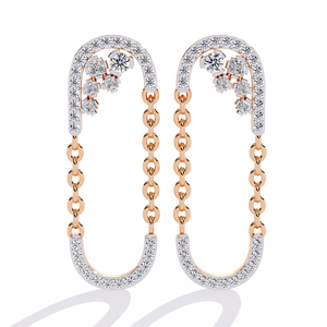 ต่างหูทองคำ 18K ประดับเพชรแล็บโกรว์ คุณภาพพรีเมียม - Product Image 3