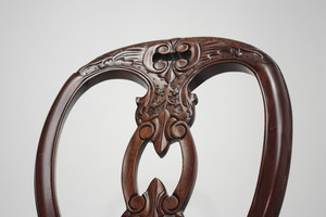 Solid Mahogany Dining <b>Chair</b> with Hand Carving Upholstered Indoor Home Furniture with <b>Wood</b> Frame - Product Image 4