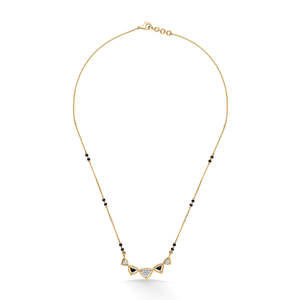 Collar Mangalsutra de Oro con Diamantes Brillantes para Mujer - Product Image 2