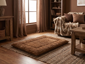 ที่นอนสุนัขขนสัตว์เทียม/ผ้า หมายเลข 1 ชิ้น (75×55 ซม.) - Product Image 4