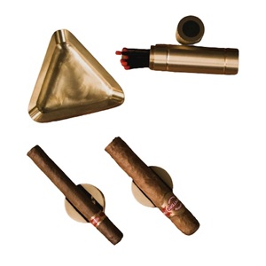 ที่เขี่ยบุหรี่ทองเหลืองโลหะใช้กลางแจ้งหรือในร่มสีทองทองแดง - Product Image 2