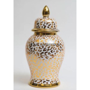 Hermoso diseñador esmalte acabado Metal jengibre tarro MESA CENTRO DE MESA decoración para el hogar hoteles uso con comida aspecto llamativo - Product Image 1