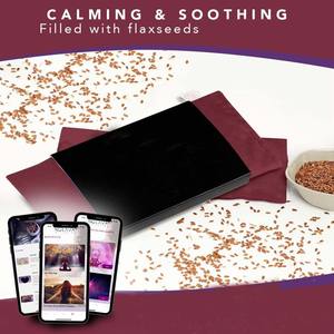 Made in India <b>Eye</b> <b>Pillows</b> for Relaxation & Meditation, Microwavable Weighted with Flaxseeds and Lavender Filling - Product Image 2