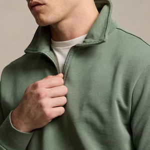 Top Wear Outclass Fashion Look Men Quarter Zip Hoodie Hot Selling Plain Color Men Quarter Zip Hoodie - Product Image 5