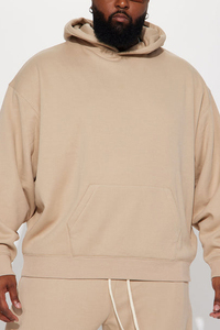 Sudadera con capucha transpirable de algodón grueso liso en blanco personalizada al por mayor de alta calidad - Product Image 5