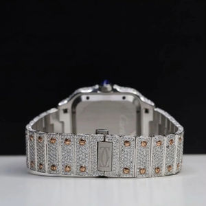 High Quality VVS Moissanite Diamond Wrist <b>Watch</b> <b>for</b> <b>Men</b> Hot Selling Stainless Steel Band Quartz Movement Iced out Hip Hop Style - Product Image 4
