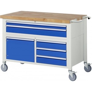 Banco da lavoro mobile 8922, B1250xP700xH920mm, 5xCassetto-VA, 1xPorta - Product Image 1