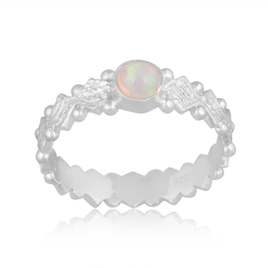 Vente chaude 925 Sterling Silver Ethiopian Opal Gemstone Band Ring Bijoux personnalisés pour les femmes Cadeau pour elle - Product Image 1