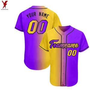 Venta al por mayor de alta calidad personalizado bordado béisbol Jersey Unisex ropa deportiva en blanco camisa con sublimación características logotipo personalizado - Product Image 2