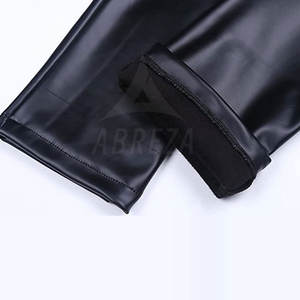 กางเกงหนังสีทึบลำลองสำหรับผู้ชายกางเกงเอวสูงฟอกสีเข้มแบบสตรีทแวร์น้ำหนักเบา - Product Image 6