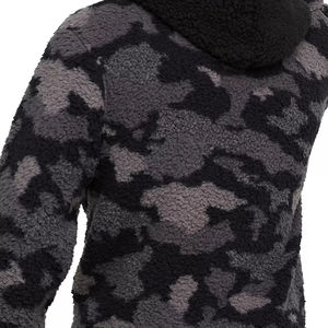 Sudadera con Capucha Sherpa 100% Algodón para Hombre, Ropa de Abrigo de Invierno con Cierre de Media Cremallera, Estilo Urbano, Gruesa y Cálida, Gran Venta - Product Image 2