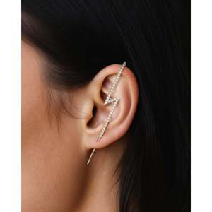Pendientes de Zirconia Zeus Ear Bars - Product Image 1