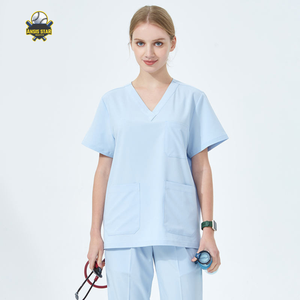 Conjunto de enfermería veterinaria Delgado unisex, traje de Enfermería de hospital de punto transpirable, uniforme médico suave para hombre y mujer - Product Image 3