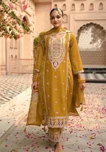 Dernière collection d'été de créateurs, costume Salwar pakistanais tendance pour la fête, fabriqué en Inde, prix de gros - Product Image 4