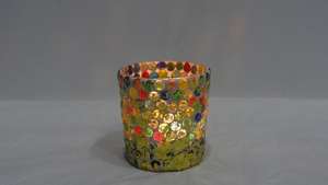 Vantage Hot Colored Glass Forested Votive for Wedding Decor Handmade Glass Fancy Crystal <b>Small</b> Votive Modern Style Fancy Votive - Product Image 6