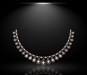 Miossanite Diamond 14K 18K Oro amarillo Conjunto de regalo de boda Romántico Acero inoxidable Collar de noche Pendientes para compromiso - Product Image 3