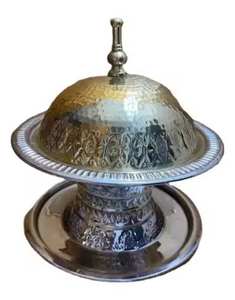 Cuencos para Servir Dátiles de Diseño Moderno, Plateados, de Alta Calidad, Ecológicos, Duraderos, Premium para Ramadán y Eid - Product Image 1