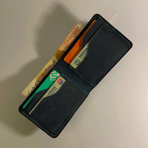 OEM Custom Leather Bi Fold <b>Wallet</b> RFID Blocking Slim Genuine Leather <b>Card</b> <b>Holder</b> For Men BFW-0015 - Product Image 1