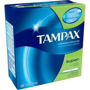 Tampax Super Plus Organic Cotton Tampons 18 Units with Compak Applicator Disposable Daily Usage Detox Function