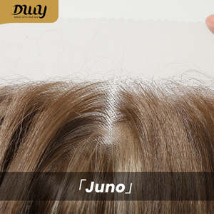 Nueva Llegada Juno C-DWY 136 Peluca Sintética sin Pegamento con Frente de Encaje, Corta, Rizada, Marrón, Encaje Transparente, Reflejos Coloridos - Product Image 6