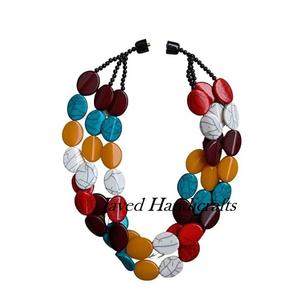 New Styla Hot Resin Beads Artesanía Moda Resina joyería Collares para mujeres Collar de resina disponible a precio para exportación - Product Image 3